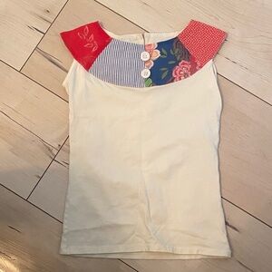 Colorful Patchwork Sleeveless Top